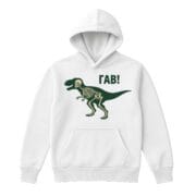 Худі "Крокодил" - худі з динозавром T-rex "ГАВ!" - білий колір