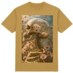 Футболка Сила життя - скелет у квітах - піщаний колір